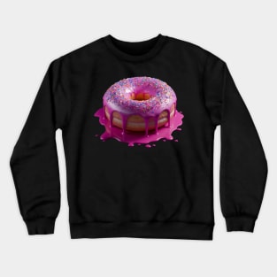 Pink Sprinkled Donut | T Shirt Design Crewneck Sweatshirt